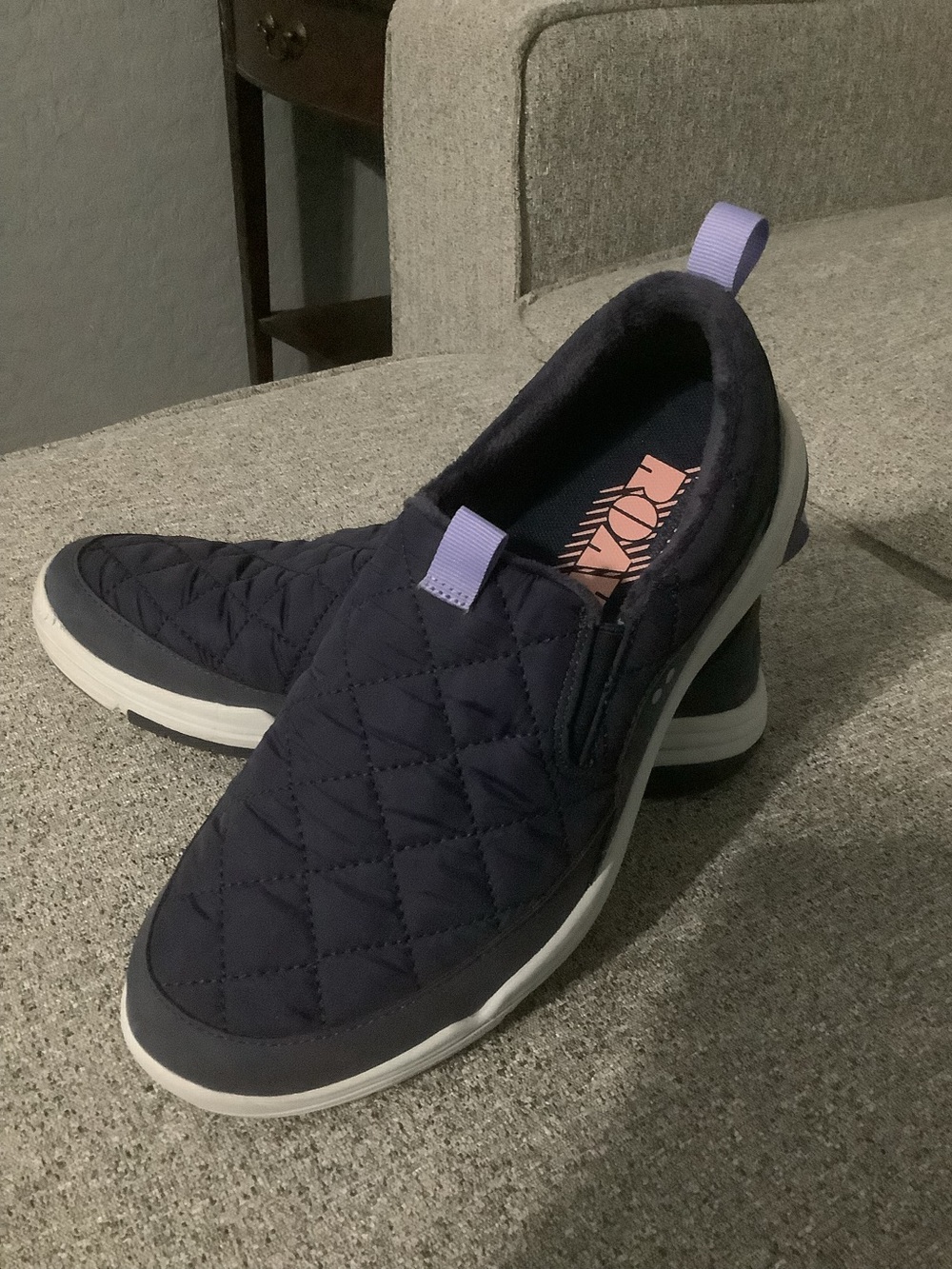 Ryka Quilted Slip-On Comfort Sneakers - Navy 9